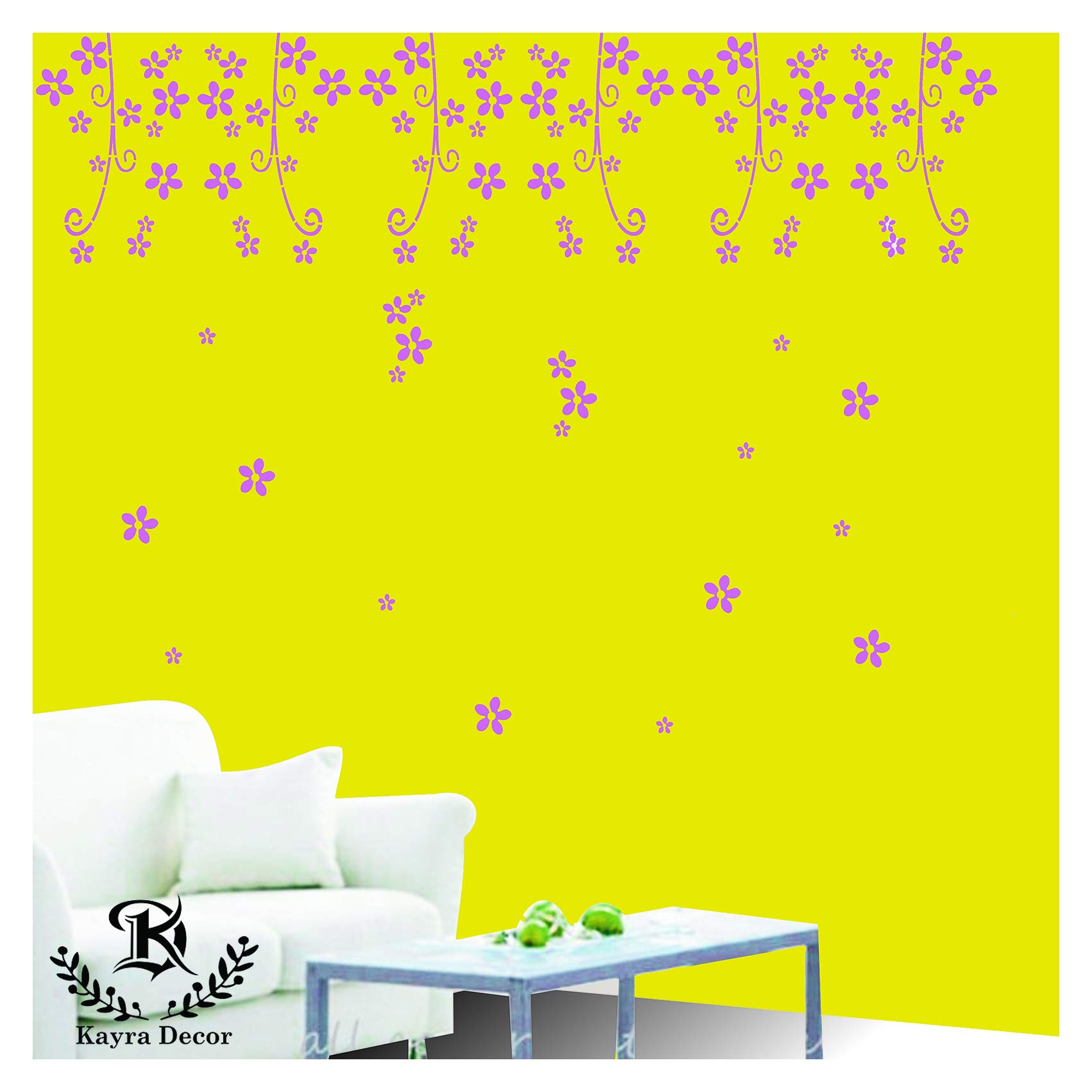 Kayra Decor Stencils for Wall Painting Swirl Floral Design- Pack of 1, 16 inch x 24 inch (KHSNT129) (B073JCWZBB) Amazon Price History, Amazon Price Tracker
