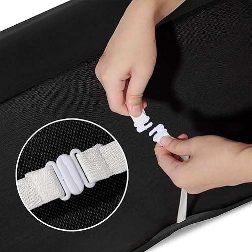 Miniatura 5 de WOMACO Fundas de banco de comedor fundas elásticas de elastano tapizadas para asiento de banco de cocina comedor protector de asiento de banco negro