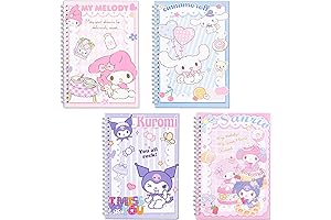Kawaii Spiral Notebook: Perfect for Fun, School, and Gifts (4 Pack)