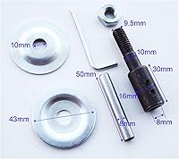 Vista 3 de Adaptador de eje de extensión de eje de eje roscado para pulir muelas abrasivas de banco (1 juego)