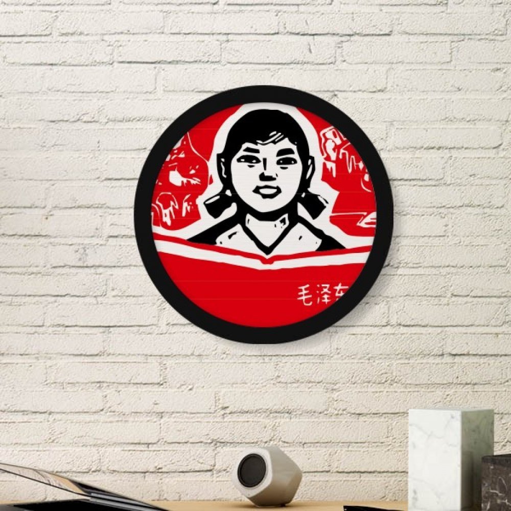 Cadre photo rond style vintage chinois pour décorer un salon moderne