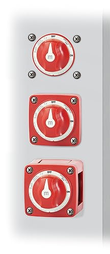 Miniatura 5 de Blue Sea Systems 6006 interruptor aislador de batería serie m ONOFF con llave de bloqueo, rojo