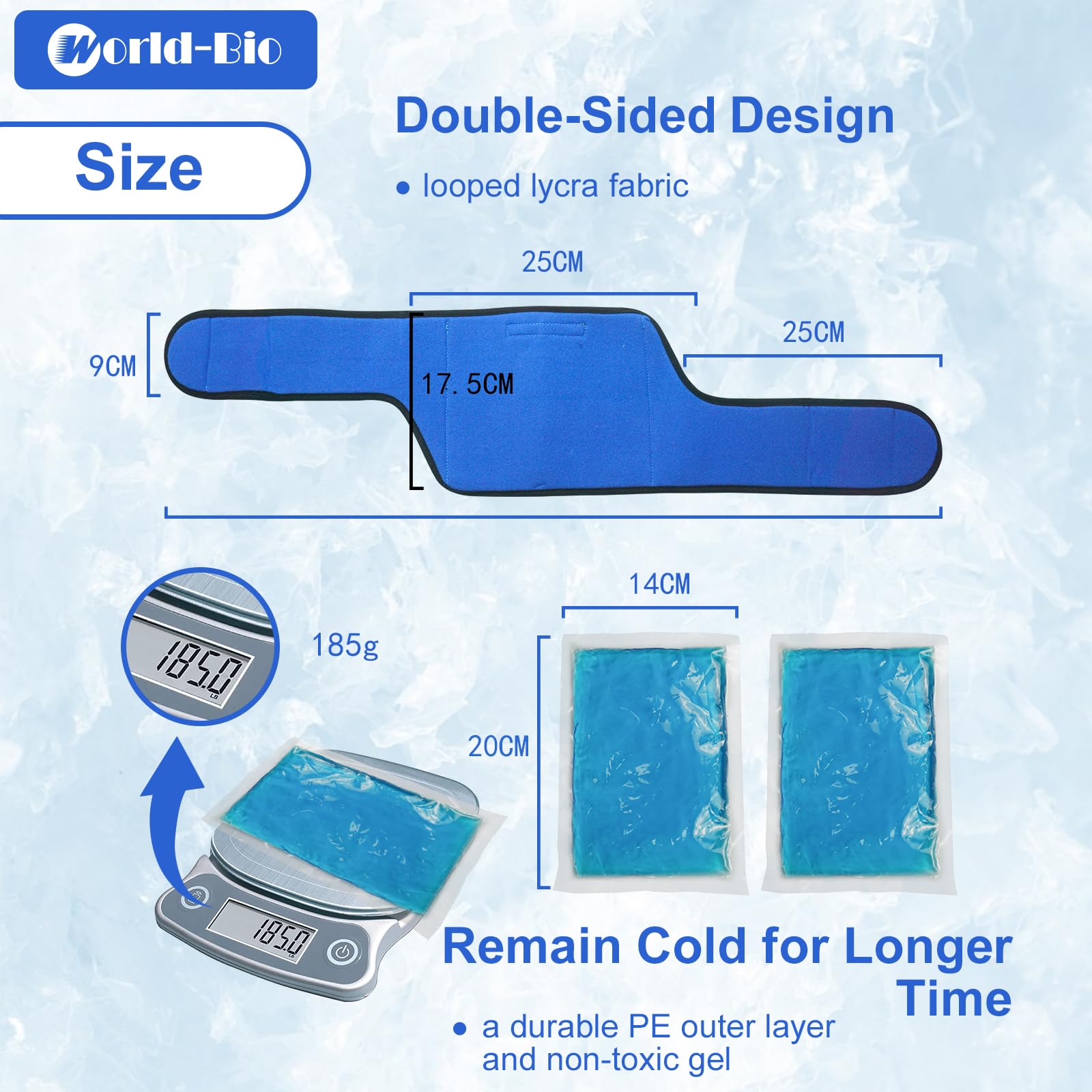 Ghiaccio Gel Riutilizzabile,Cuscinetti Terapia Caldo/Freddo,Ghiaccio Gel Riutilizzabile Caldo Freddo,Impacco di Gel di Ghiaccio Riutilizzabile per Impacchi Al Ginocchio,Terapie Caldo/Freddo,8 "x 5,5"