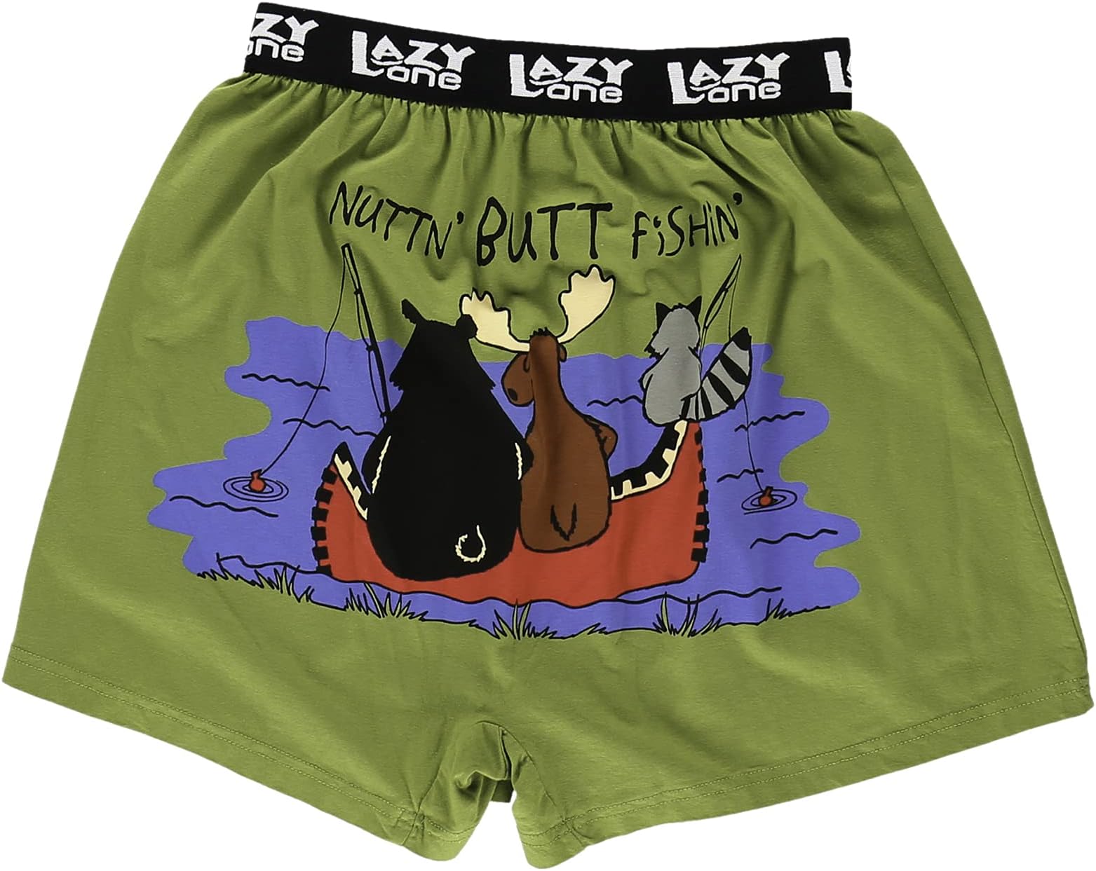 Lazy One Funny Animal Boxers, Novelty Boxer Shorts, Gag Gifts for Men, Humorous Underwear for Men