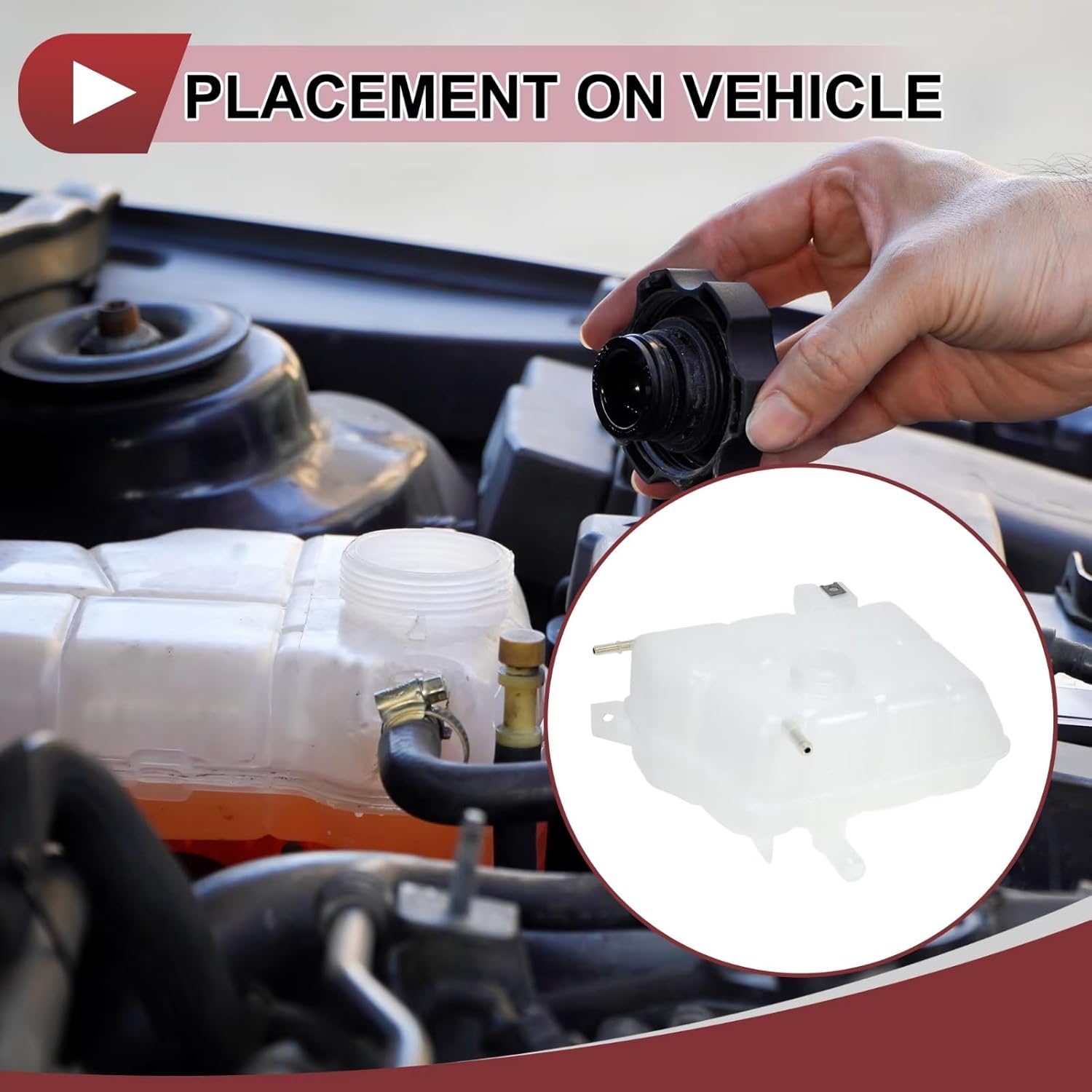 Coolant Radiator Tank For Ranger 2012-2020 Engine Coolant Reservoir Expansion Tank Radiator Coolant Recovery Water Bottle OEM: AB398K218AA