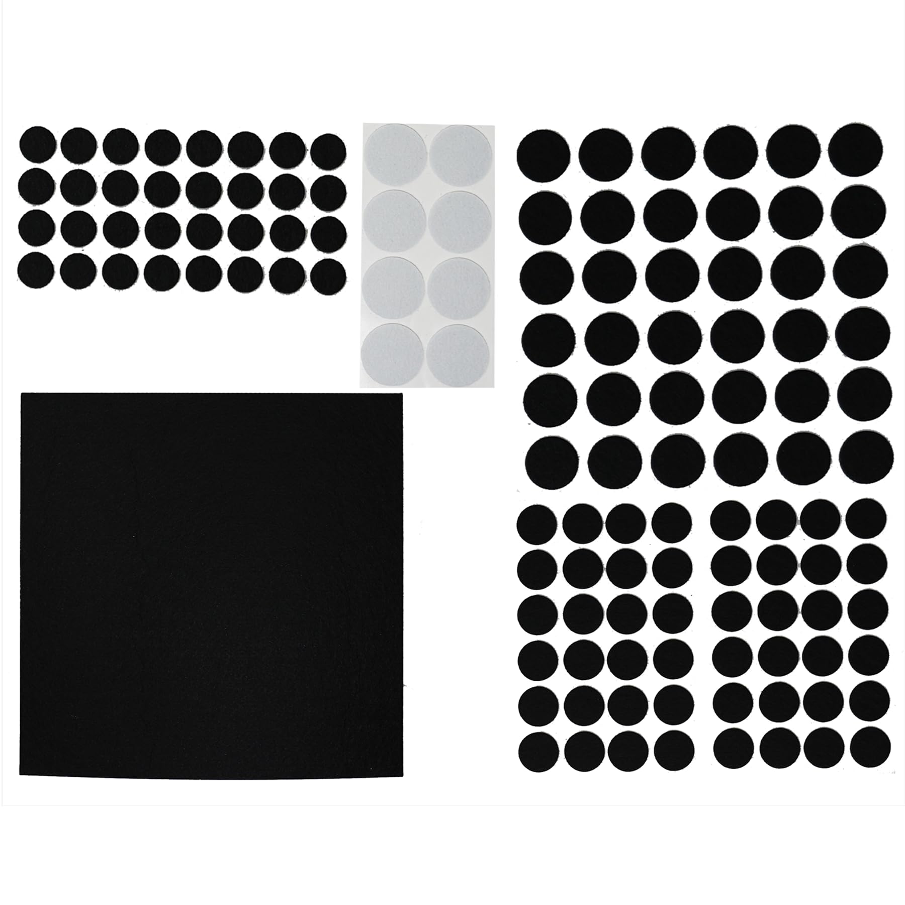 Dapetz Black ® Felt Pad For Furniture Feet – Felt Floor Protectors For Chairs & Furniture Legs, Multi-Surface Cushioning With No Residue Adhesive Protects Hardwood & Laminate Flooring Pack Of 125Pcs