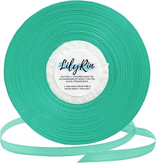 Celadon Green Ribbon 1/4 Inches 36 Yards Satin Roll Perfect for Scrapbooking Art Wedding Wreath Baby Shower, Packing Birthday, Wrapping Christmas Projects Parrot