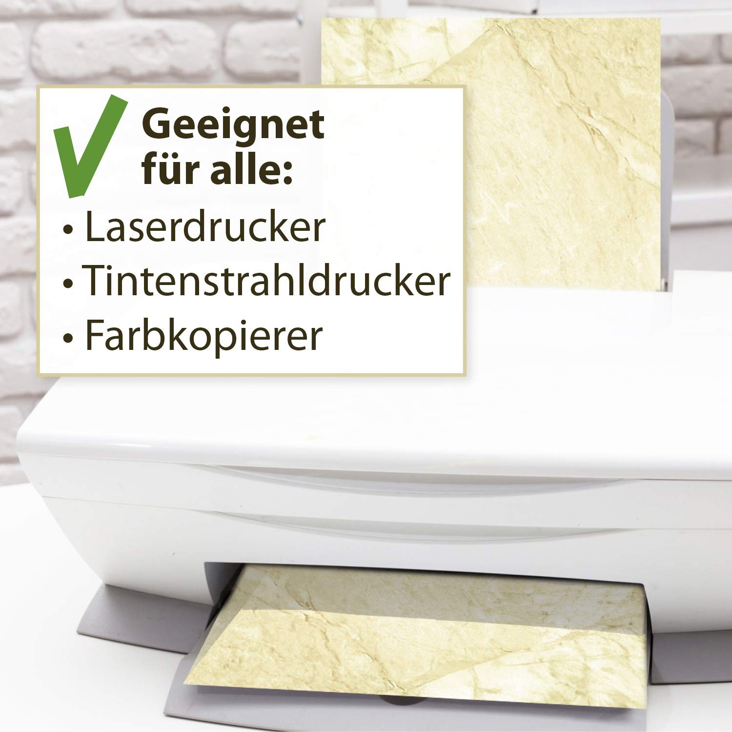 Marmorpapier Briefpapier BEIDSEITIG marmoriert DIN A4 braun 1000 Blatt