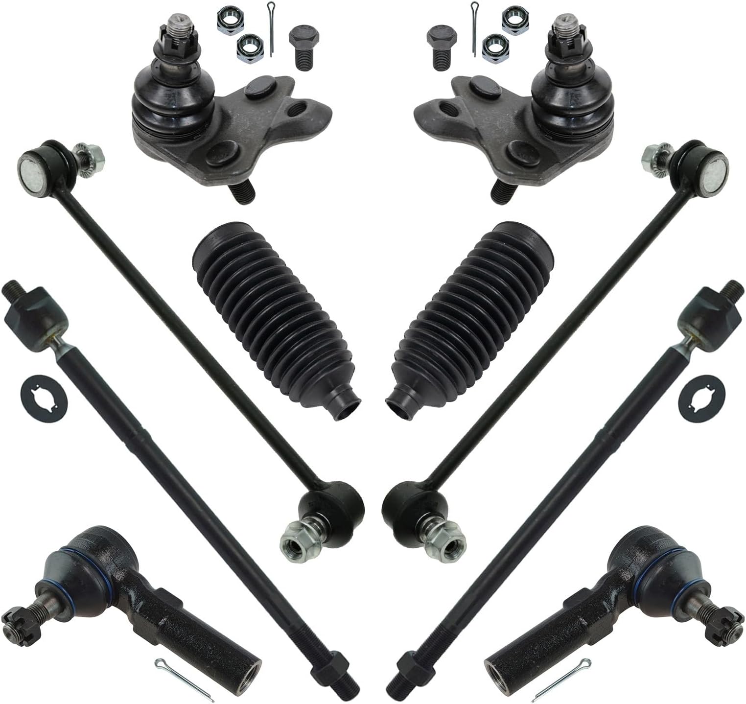 TRQ Front Steering & Suspension Kit Compatible with 2009-2018 Toyota Corolla 09-13 Matrix