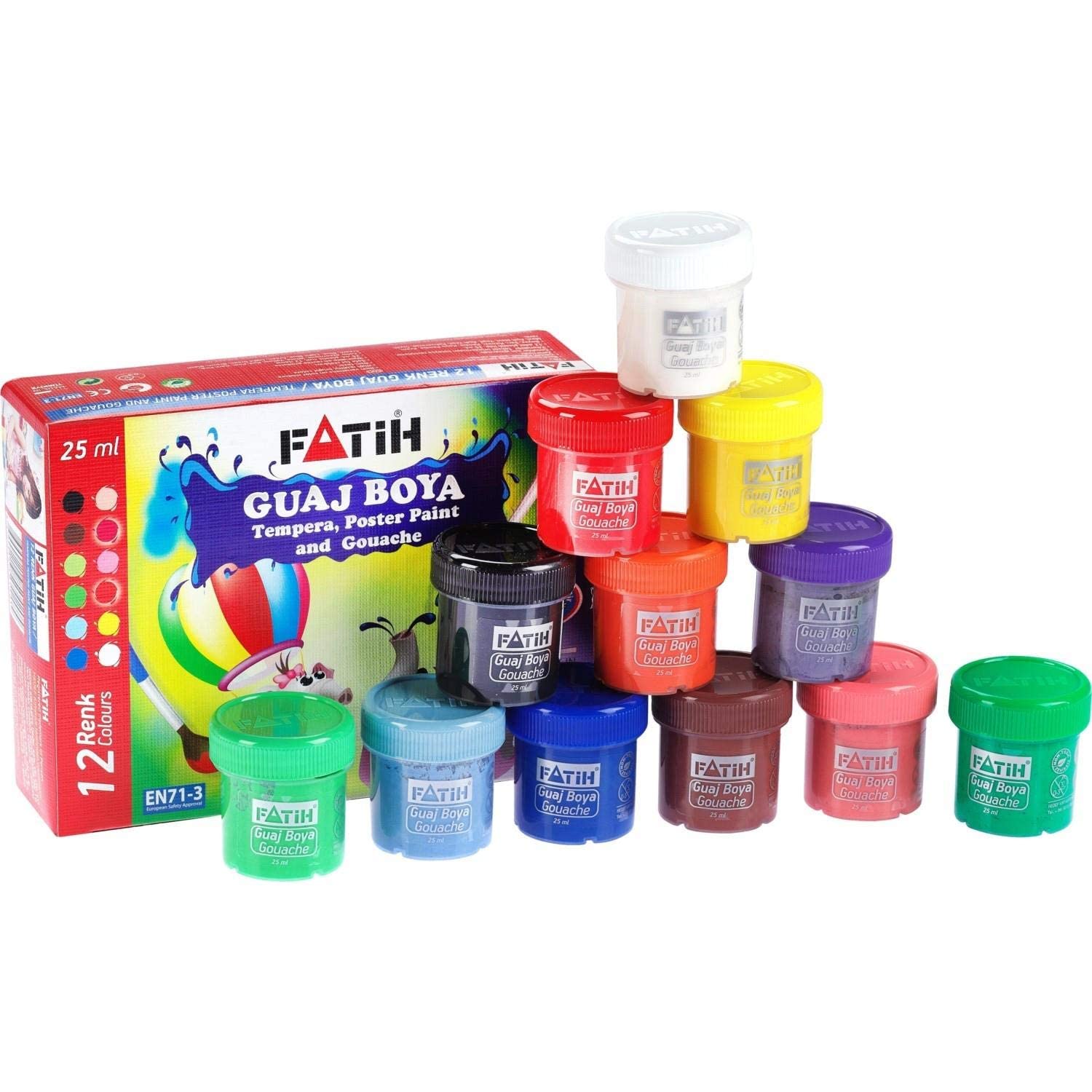 Fatih Boîte de gouache 50420, 12 couleurs