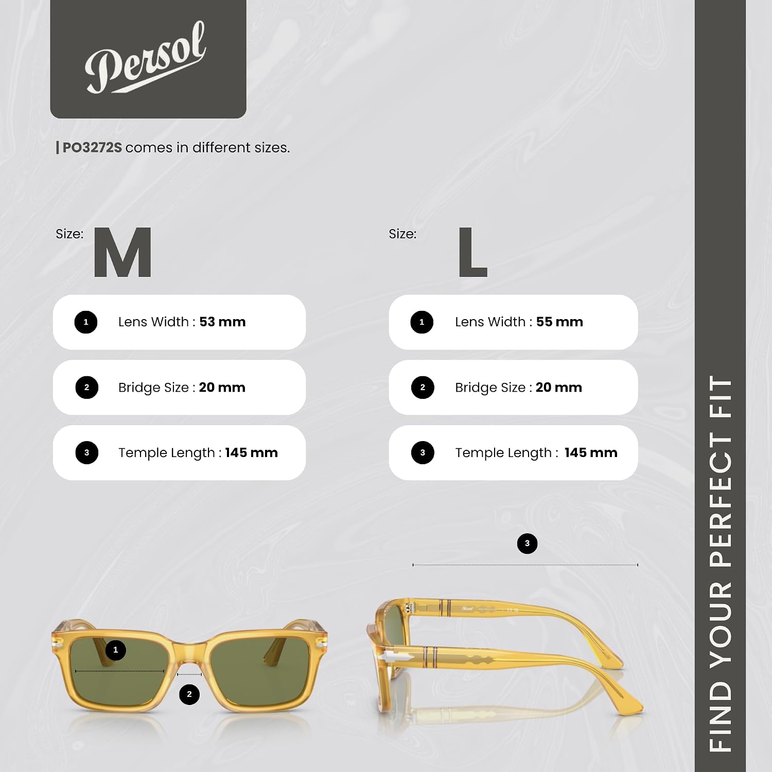 Persol PO3272S Rectangle Sunglasses for Men for Women +BUNDLE with ACCESSORY EYEWEAR KIT