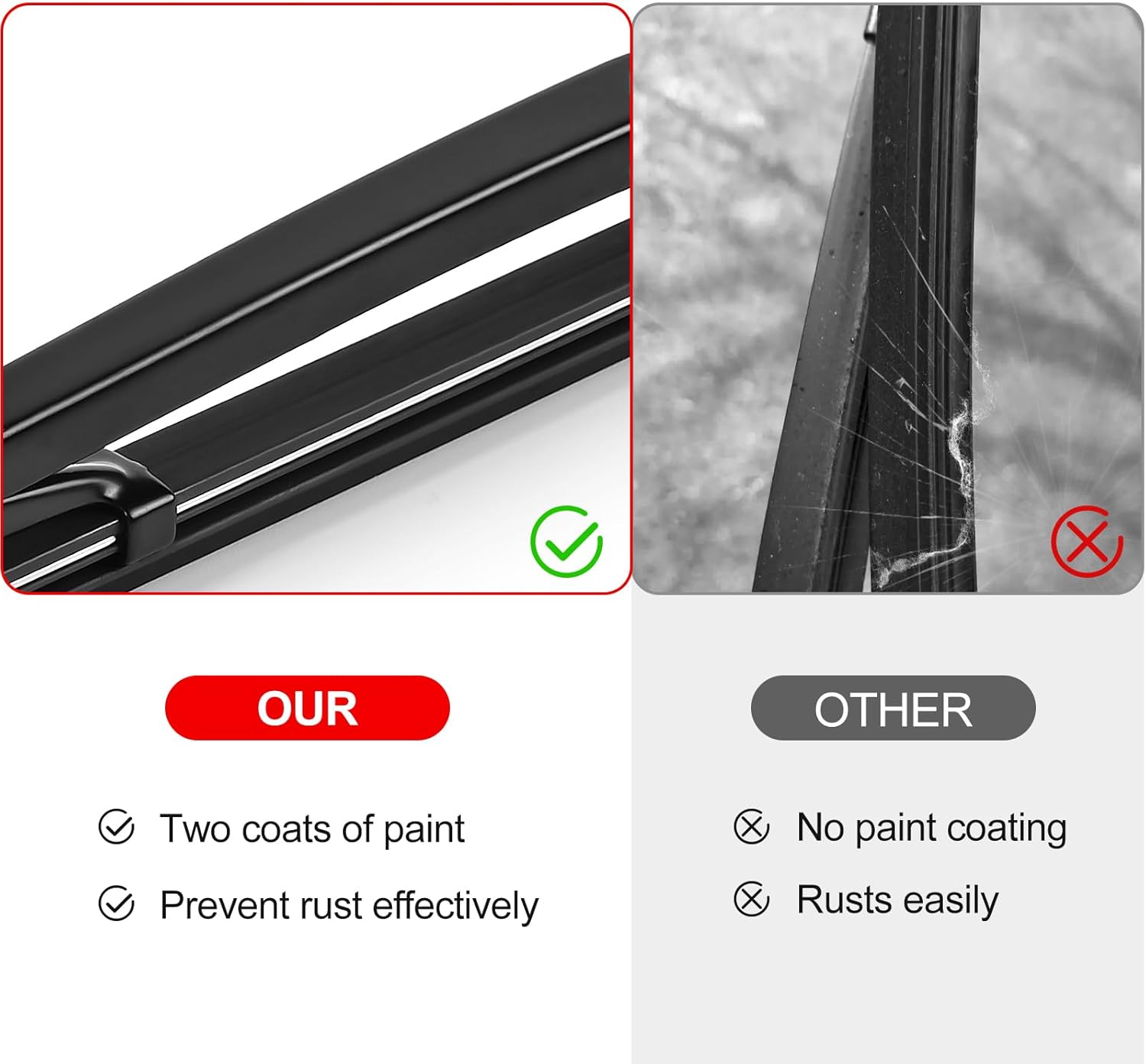 36 Inch Wiper Blade RV Pair or Motorhome rv windshield wipers 36 inch 16mm J Hook with 36"/36"(Set of 2）