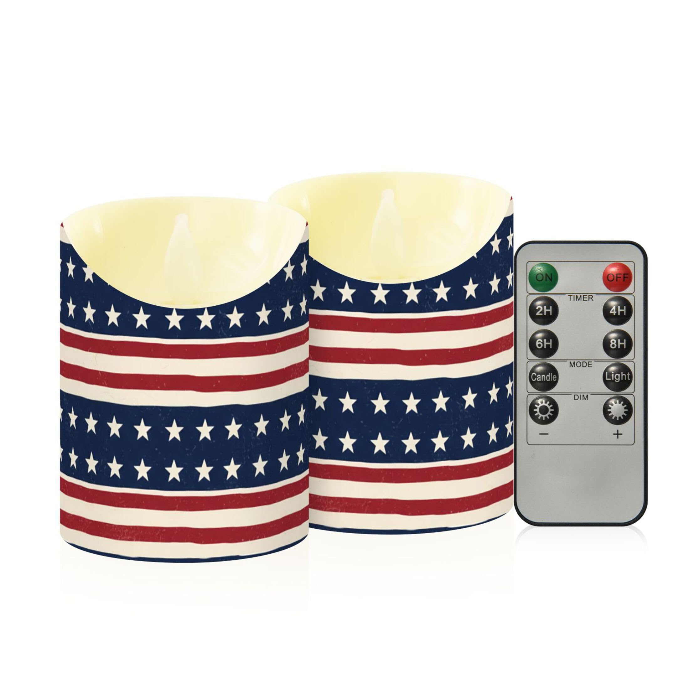 Kutsu Flameless Candles Set of 2, Battery Operated LED Flickering Candles