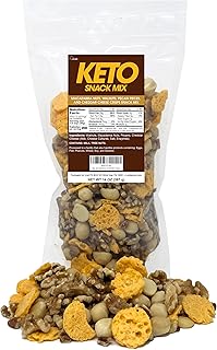 Keto Snack Mix with Low Carb Nuts and Cheese Crisps Savory Snack with Nuts and Cheese for Keto Diet, 14 Ounce