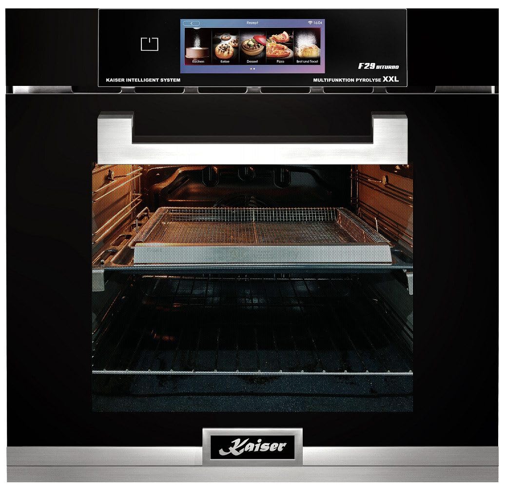 Kaiser Zestaw piekarnika 60 cm EH 6344 N + KCT 6140 FI + AT 6410 • kuchenka do zabudowy Autark czarne szkło • piroliza piekarnik 86L Air Fryer TFT • płyta indukcyjna FREE ZONE • okap kuchenny 1250 m³