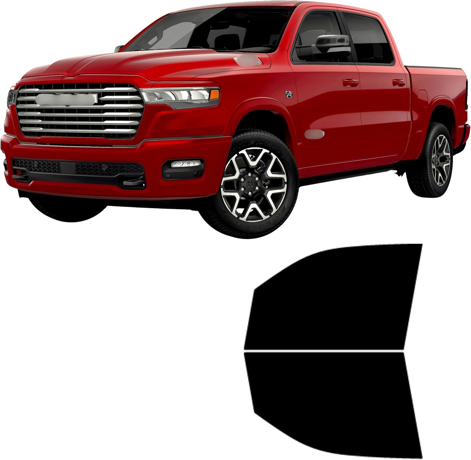 No Cutting Required — This precut Window Tint kit is Designed specifically for 2019-2026 Dodge Ram 1500 4 Door Truck Models. Precision-Cut Patterns Ensure an Exact fit. (20% Medium)