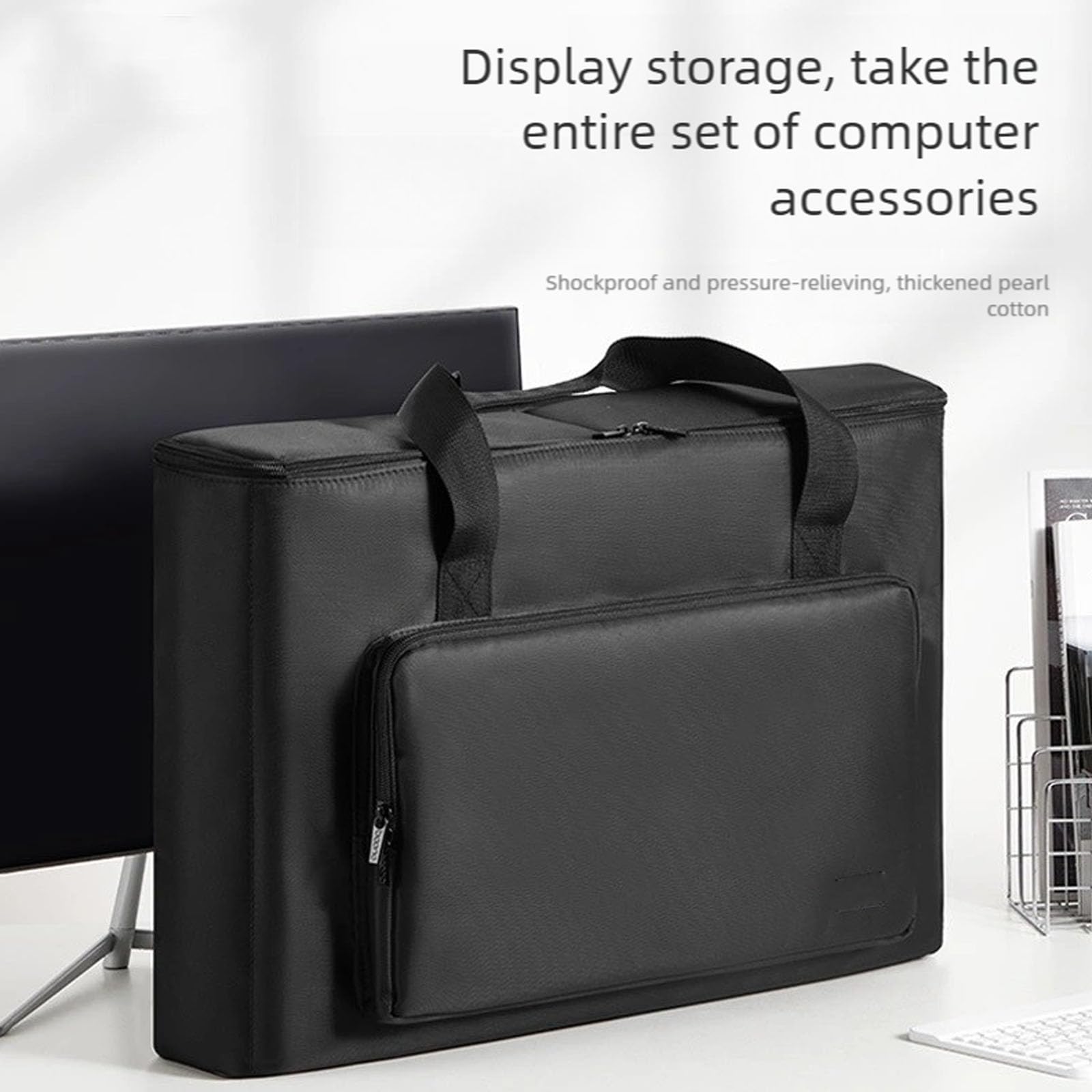 Funda protectora ligera para monitor de 61.0 cm / 68.6 cm con cómoda funda de asa
