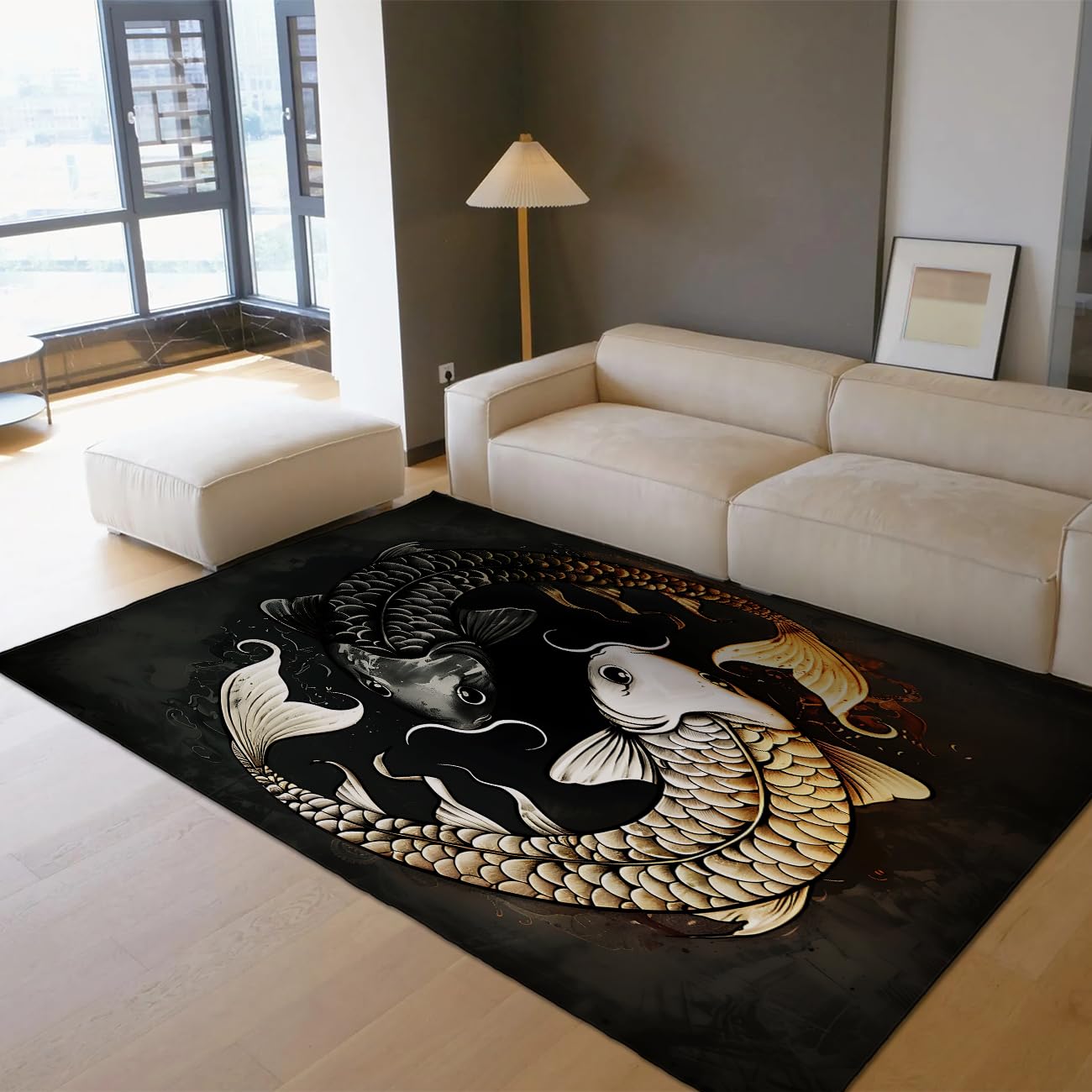 Tapis de salon style japonais 180x240cm idéal pour bureau et intérieur
