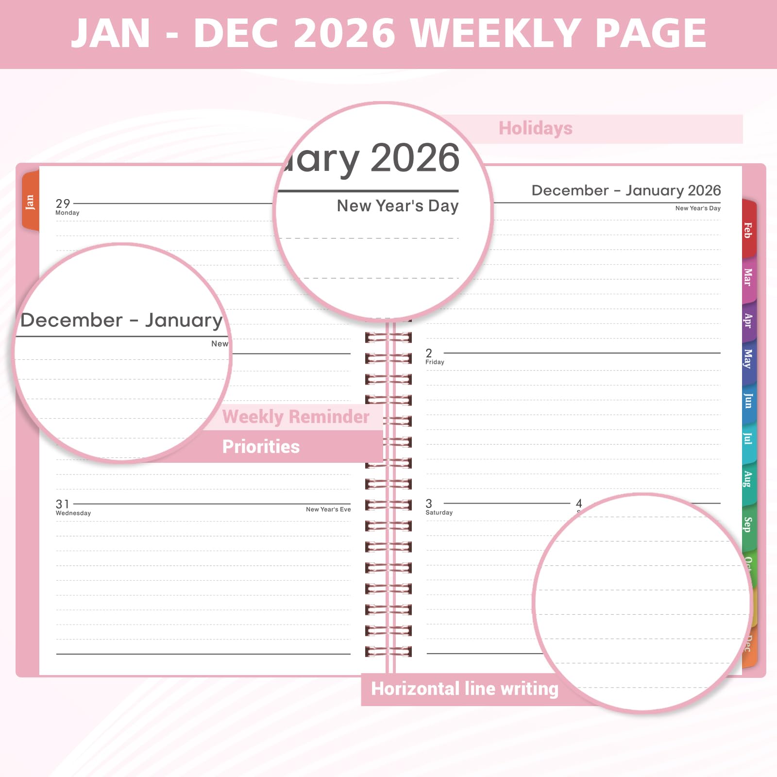 Snapklik.com : 2026 Planner - 2026 Planner Weekly And Monthly From Jan ...