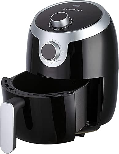 COSMO COS-23AFAKB 2.3 Quart Electric Small Air Fryer with Temperature