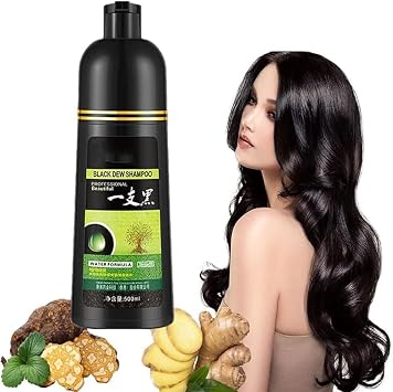 Herbal Shampoo, Yaguan Natural Black Hair Shampoo, Yaguan Black Dew Shampoo, Black Hair Dye Shampoo 3 in 1, Herbal Hair Coloring Shampoo, Instant Black Hair Shampoo Color for Gray Hair