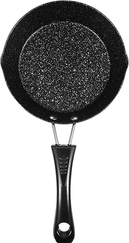 Housoutil Sartén pequeña de hierro fundido, sartén de huevos de 5 pulgadas/4.7 in, antiadherentes, adecuadas para estufa de gas, cocina de