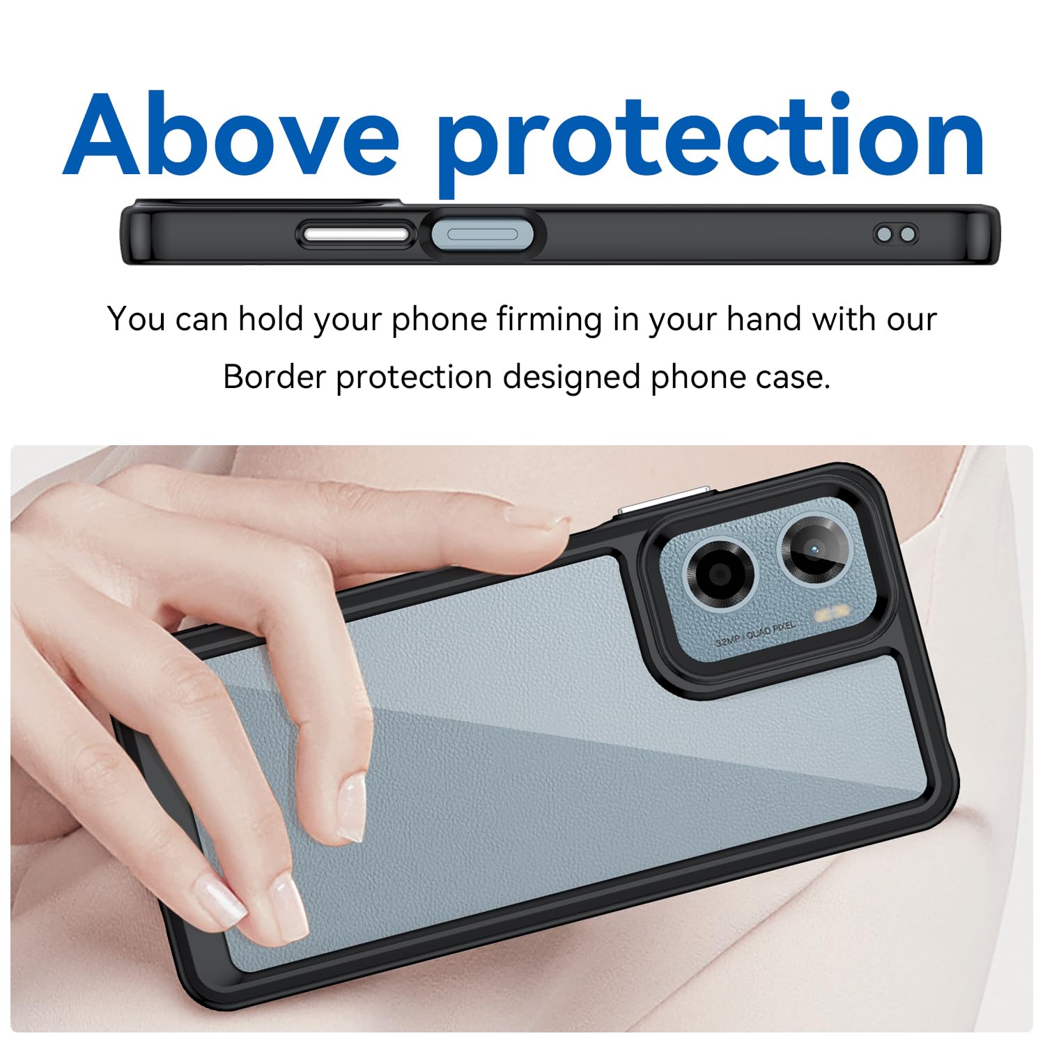 Xunzii Protector De Pantalla Para Motorola Moto E15/Moto G05 Y Protector Lente Cámara [2+2 Piezas], 9H HD Alta Sensibilidad Resistente A Arañazos Cristal Templado Vidrio Templado [Transparente