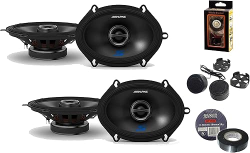 Alpine S-S57 5x7 (6x8) Altavoz Dos Pares de Altavoces Coaxiales de 2 Vías