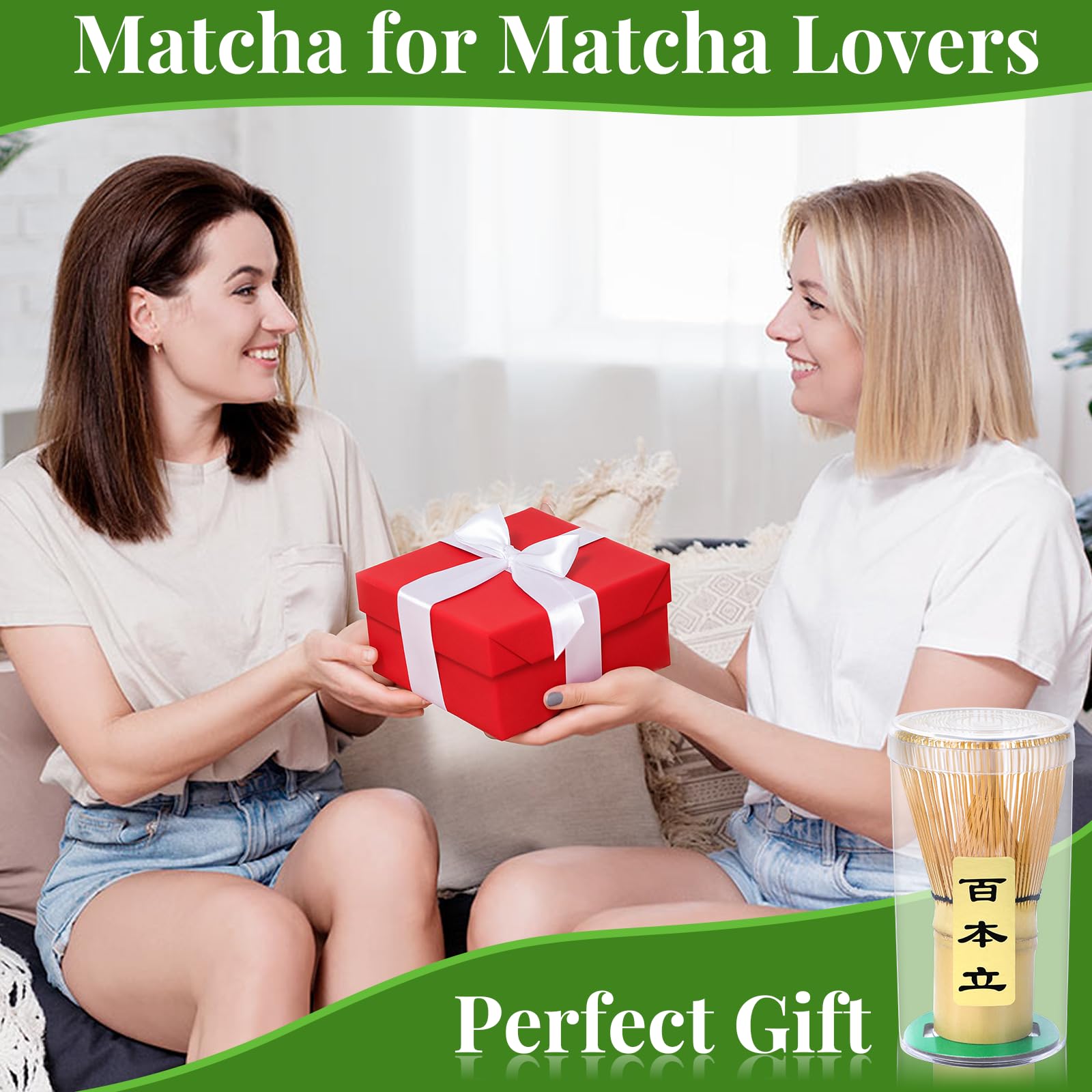Alyvisun Chasen Bambú Matcha con 76 Picos, Batidor Matcha Hecho a Mano, Tradicional Batidora te Matcha para una Experiencia de Matcha Suave y Espumosa, Perfecto para la Ceremonia del Té
