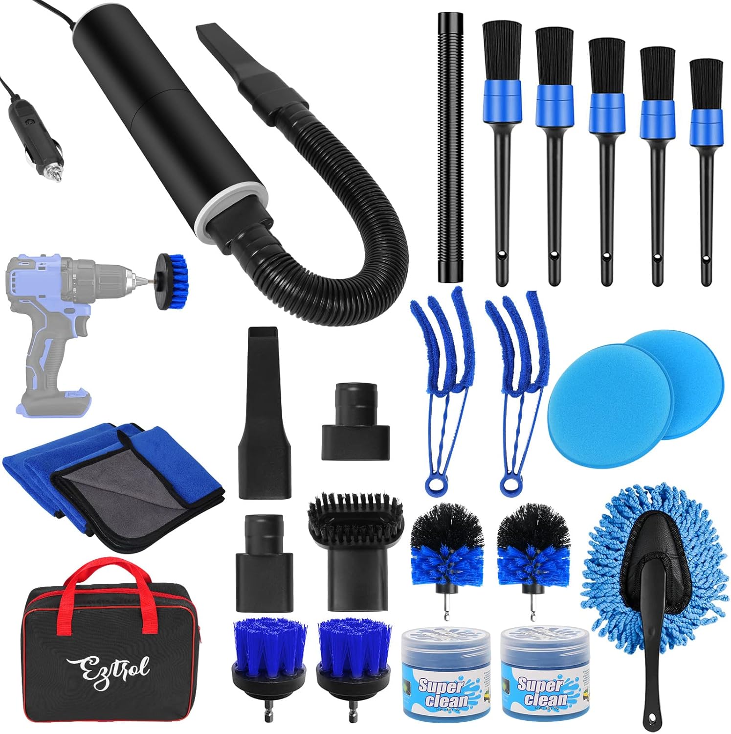 Eztrol 2023 Deluxe Car Washing Set 21Piece Complete Auto