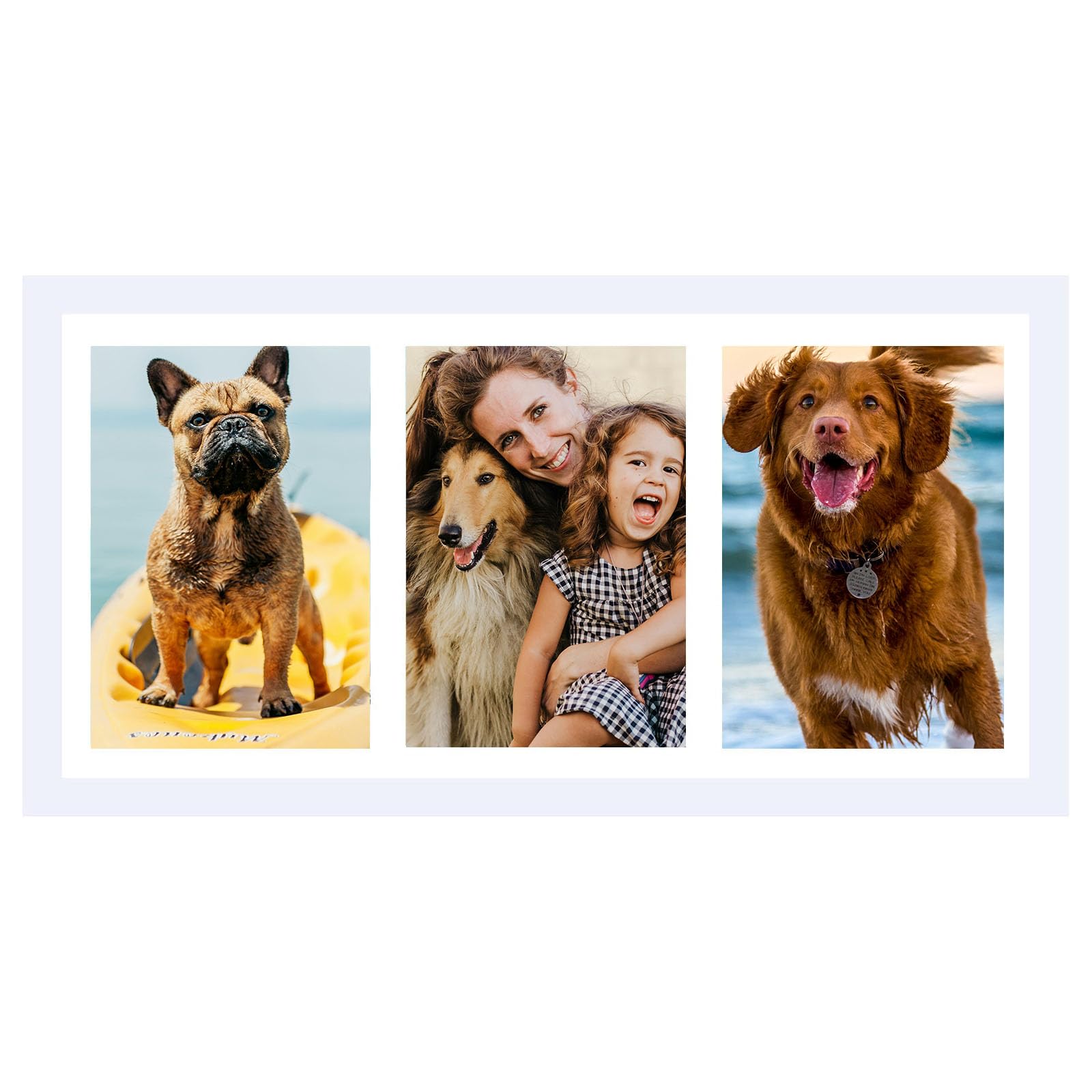 Cadres photo 20,3 x 40,6 cm pour galerie murale salon et triptyque familial
