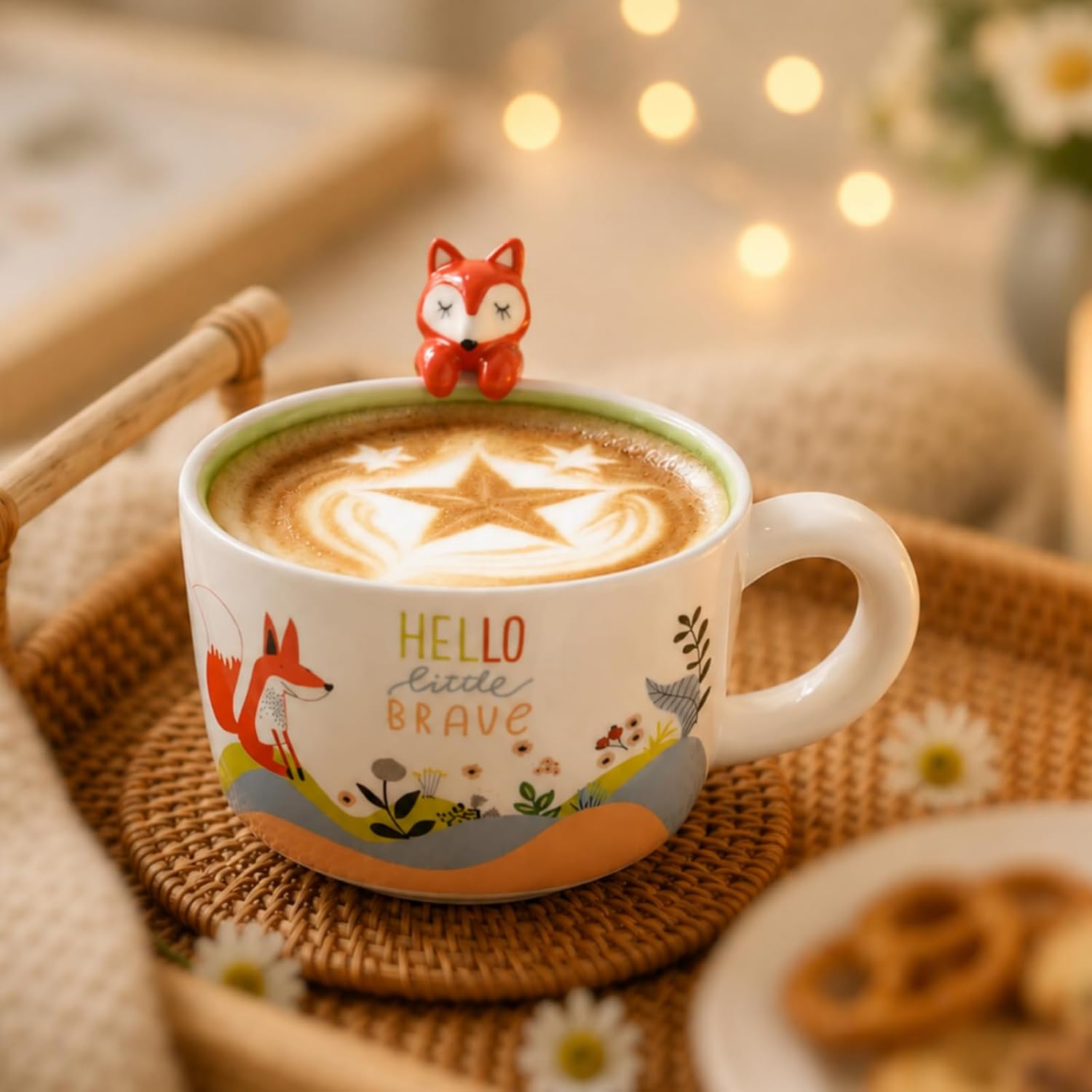 12oz Cute 3D Fox Ceramic Coffee Mug