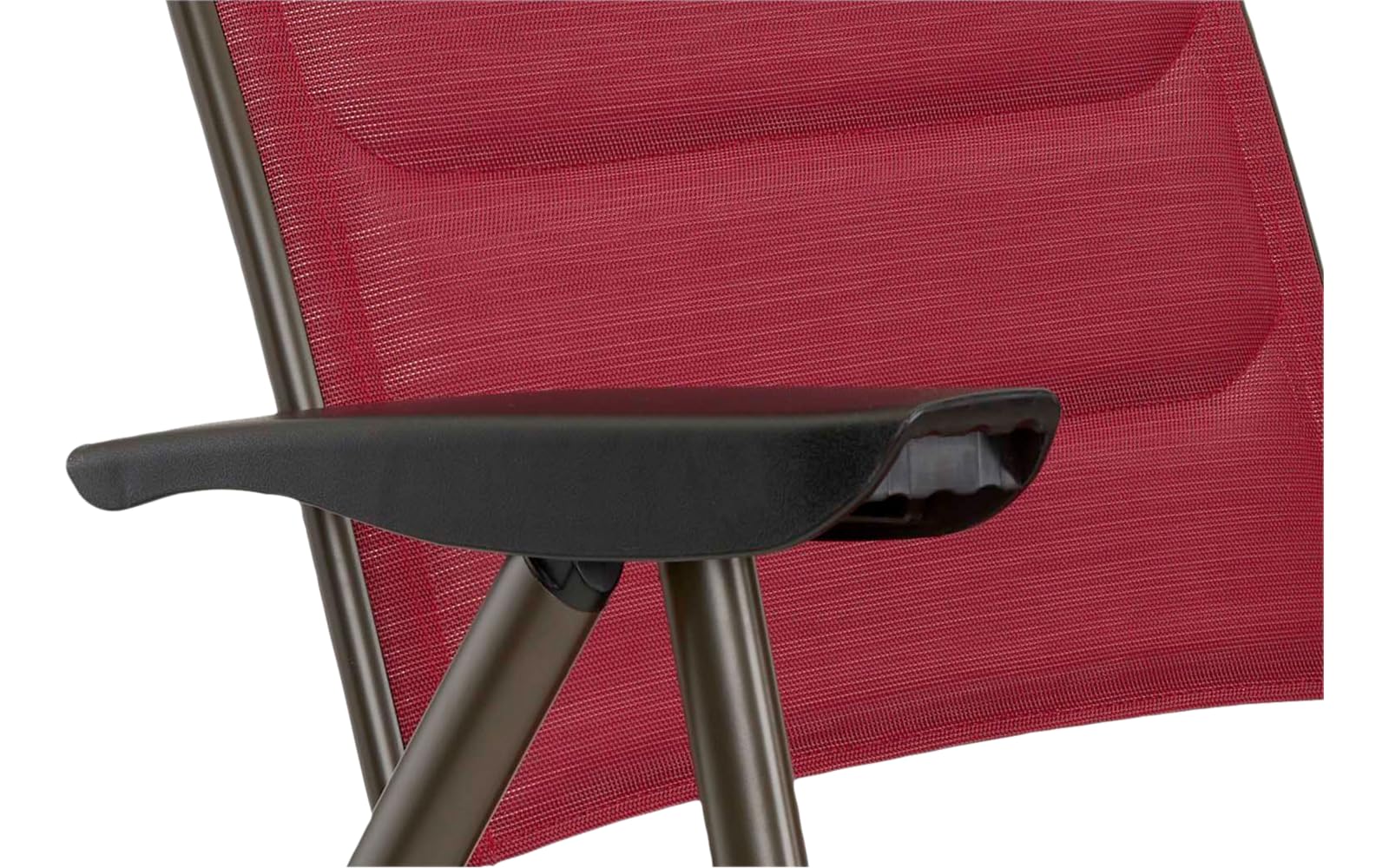 BERGER Slimline Klappstuhl Camping Alu I 5-Fach Verstellbarer Campingstuhl mit Armlehnen & Kopfkissen I gepolsterter Hochlehner klappbar I belastbar bis 120 kg (Bordeaux) Sonstiges
