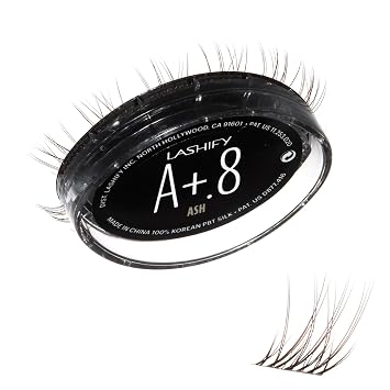 Lashify Amplify Plus+ 8mm Eyelash Extensions Refill in Ash Color, Easy DIY False Lashes for the Most Delicate, Natural and Long Lasting Look
