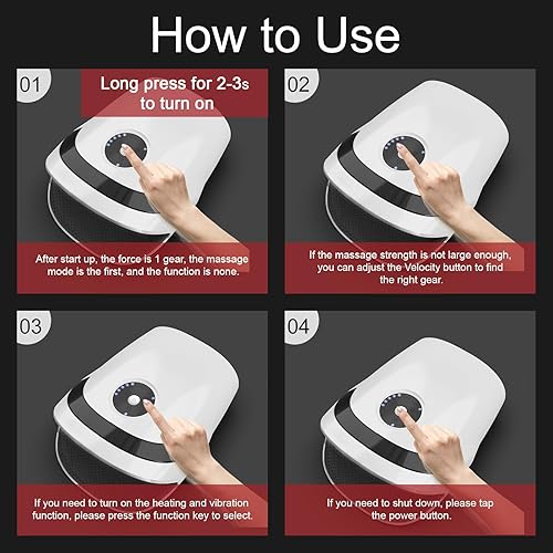 Miniatura 4 de Regalos para mujeres, regalos de elefante blanco para adultos, masajeador de manos con compresión y calefacción, cumpleaños Navidad para hombres y