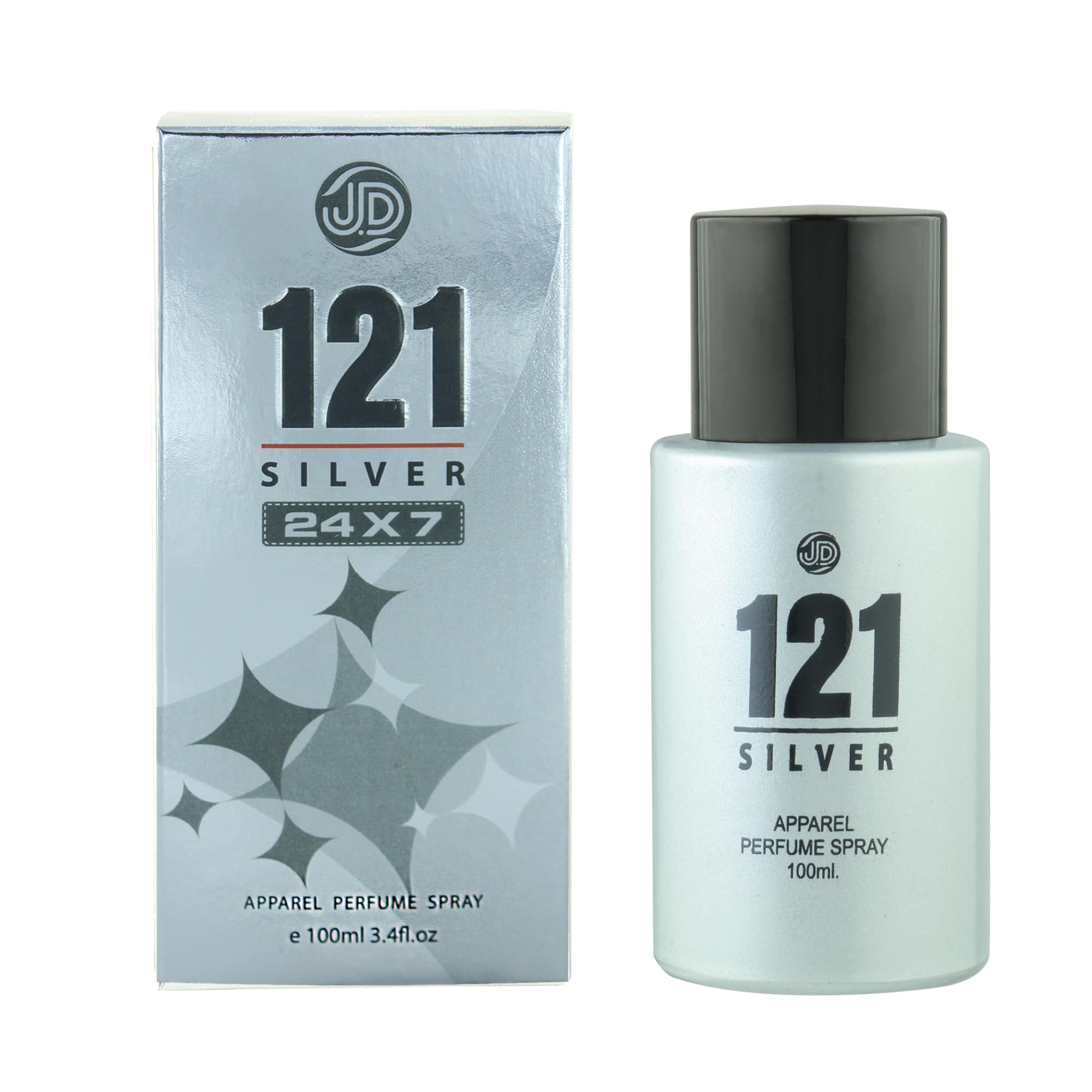JD INTERNATIONAL 121 SILVER Apparel Unisex Perfume with Long Lasting Fragrance - 100 ml |Perfume for Men & Women