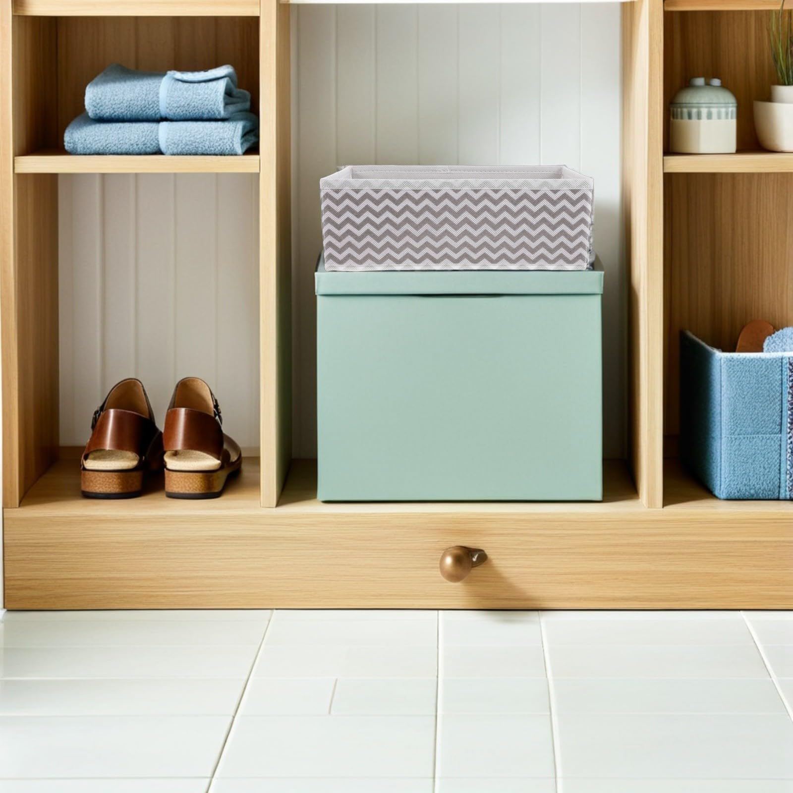 Organizador de Cajones 12 Piezas para Ropa Interior y Calcetines de Tela No Tejida, Diseño sin Tapa y Estructura Resistente para Armarios y Cómodas