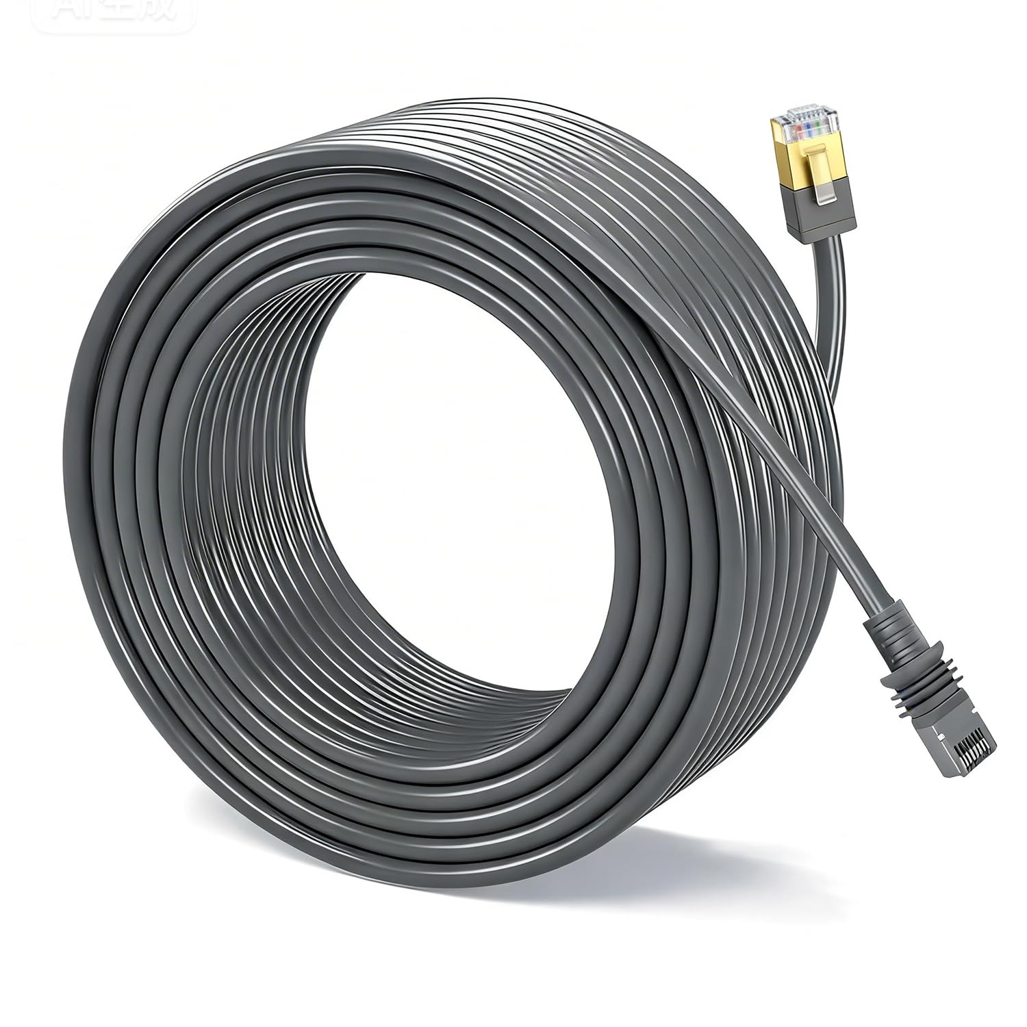 Elfcam - Cable Ethernet Starlink Gen 3 Cat 6 26AWG de 35 m, conector StarLink (IP68) en un extremo, RJ45 estándar en el otro, cumple simultáneamente varios requisitos en interiores y exteriores