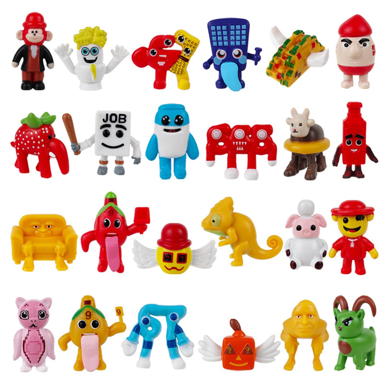 zhongko 24Pcs Steal a Brainrot Figure, 3D Printed Brainrot Toy, Funny Collectible Figures, Action Figure