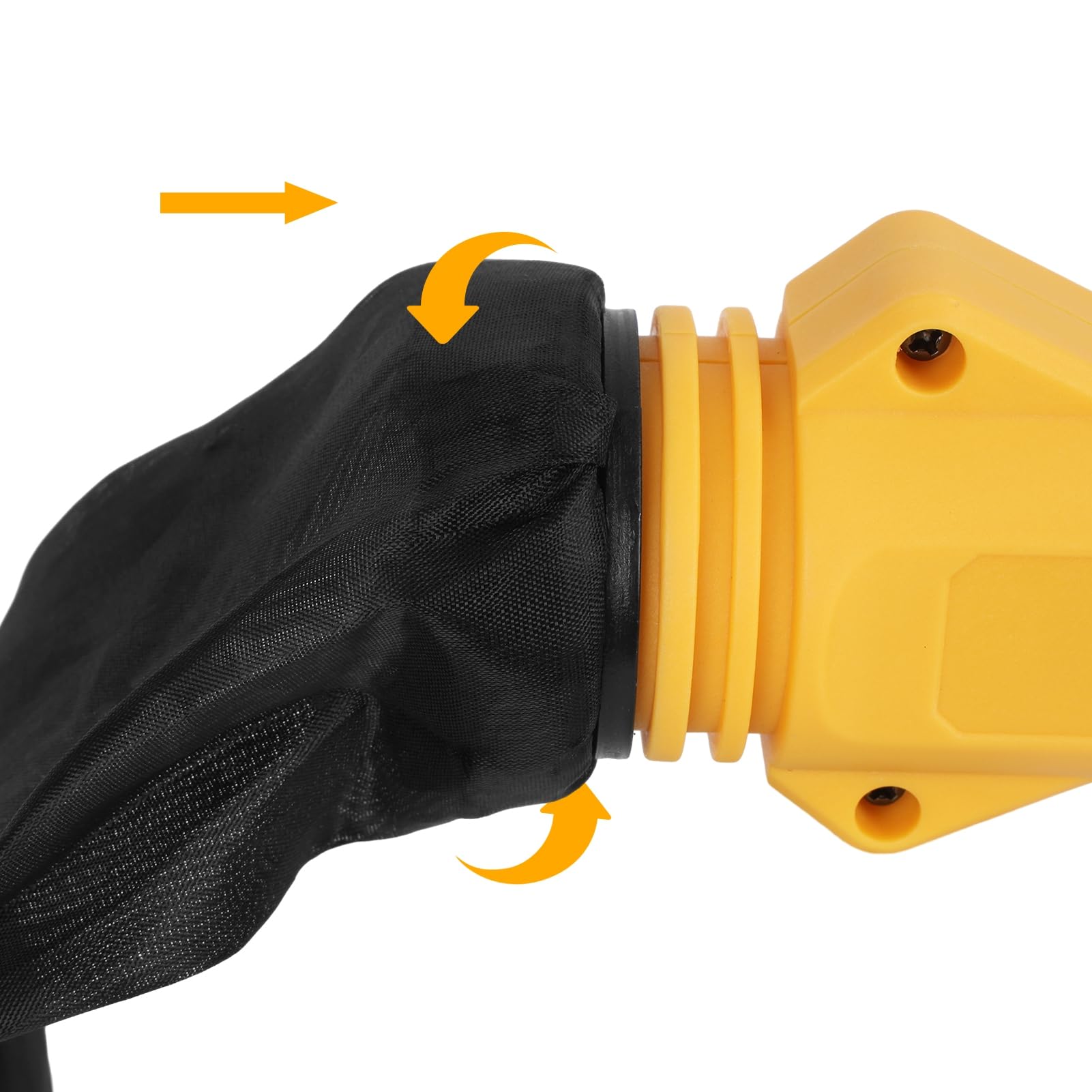 Soffiatore elettrico per foglie senza fili, 2 batterie da 1,5 Ah, soffiatore per foglie da 21 V, soffiatore leggero per spazzaneve e cura del prato, pulizia del cortile, garage giallo