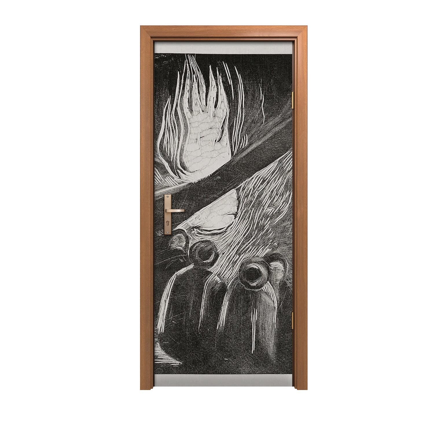 Autocollant de porte 90x200cm Gauguin decoration murale trompe l'oeil