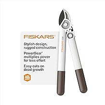 Fiskars PowerGear Lopper, Lightweight Anvil Garden Tool, White