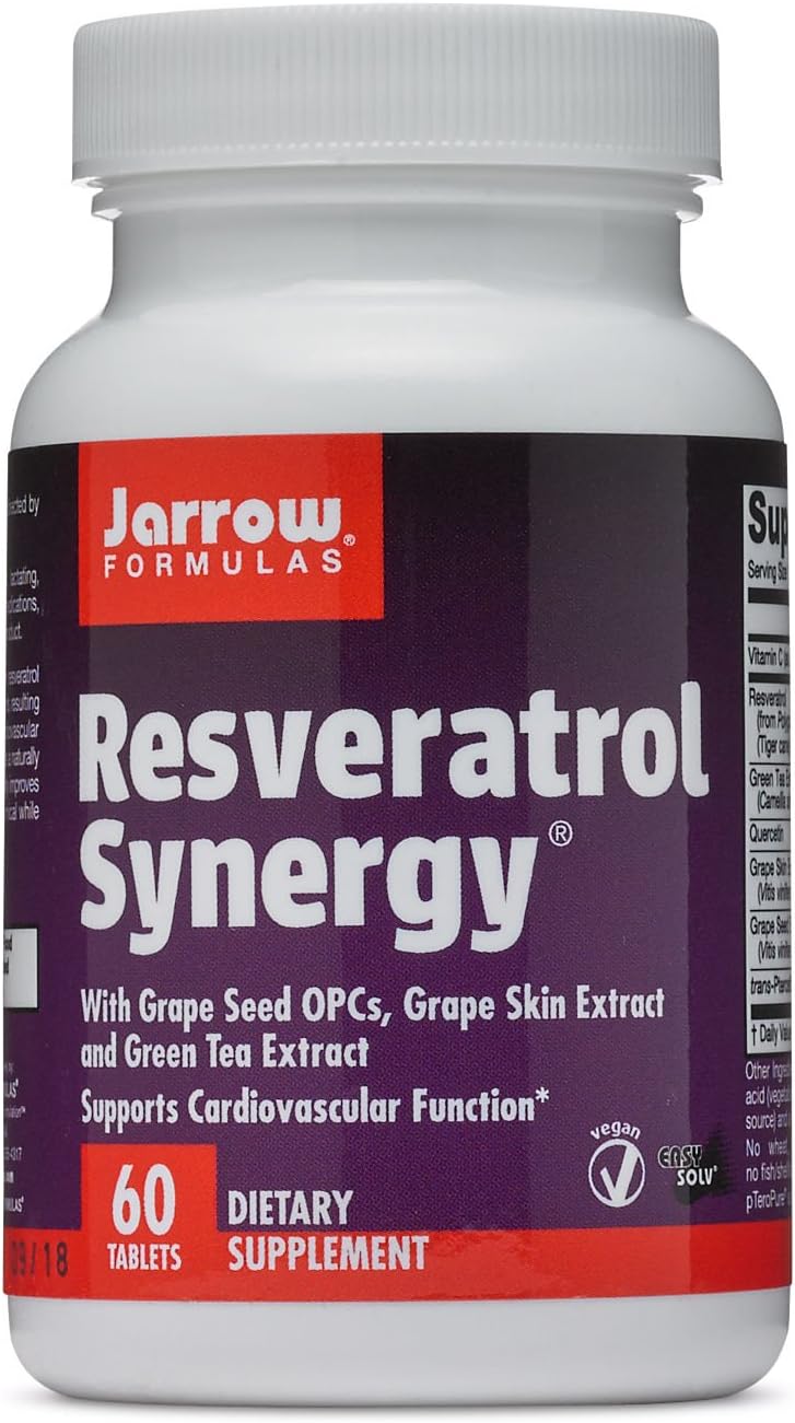 Jarrow Formulas Resveratrol Synergy 60 Tablets Health