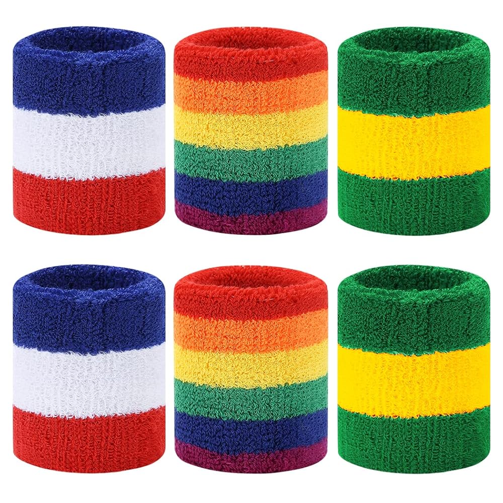 BEACE Sweatbands Sports Wristband for Men & Women - Moisture Wicking Athletic Cotton Terry Cloth Sweatband for Tennis, Basketball, Running, Gym, Working Out