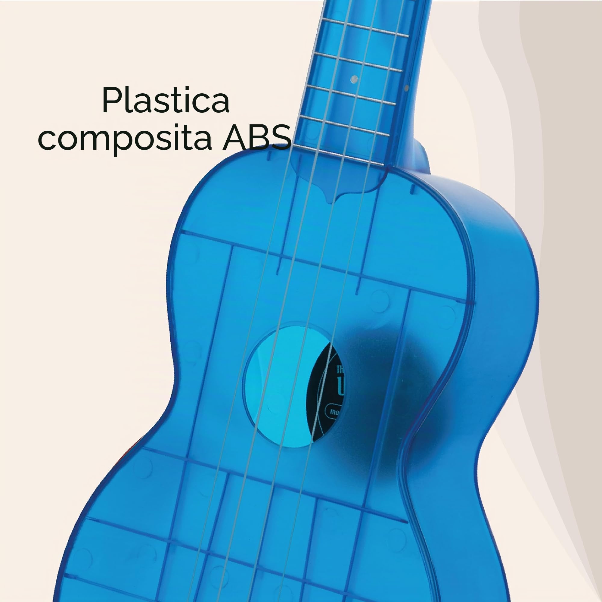 Kala - KA-WMT-BL-S - Ukulele Soprano Bambini Adulti e Principianti, Ukulele Scuola Media in ABS per Musicisti Esperti/Nuovi, Custodia Inclusa, Strumenti Musicali Bambini a Corda, Satinato colorato