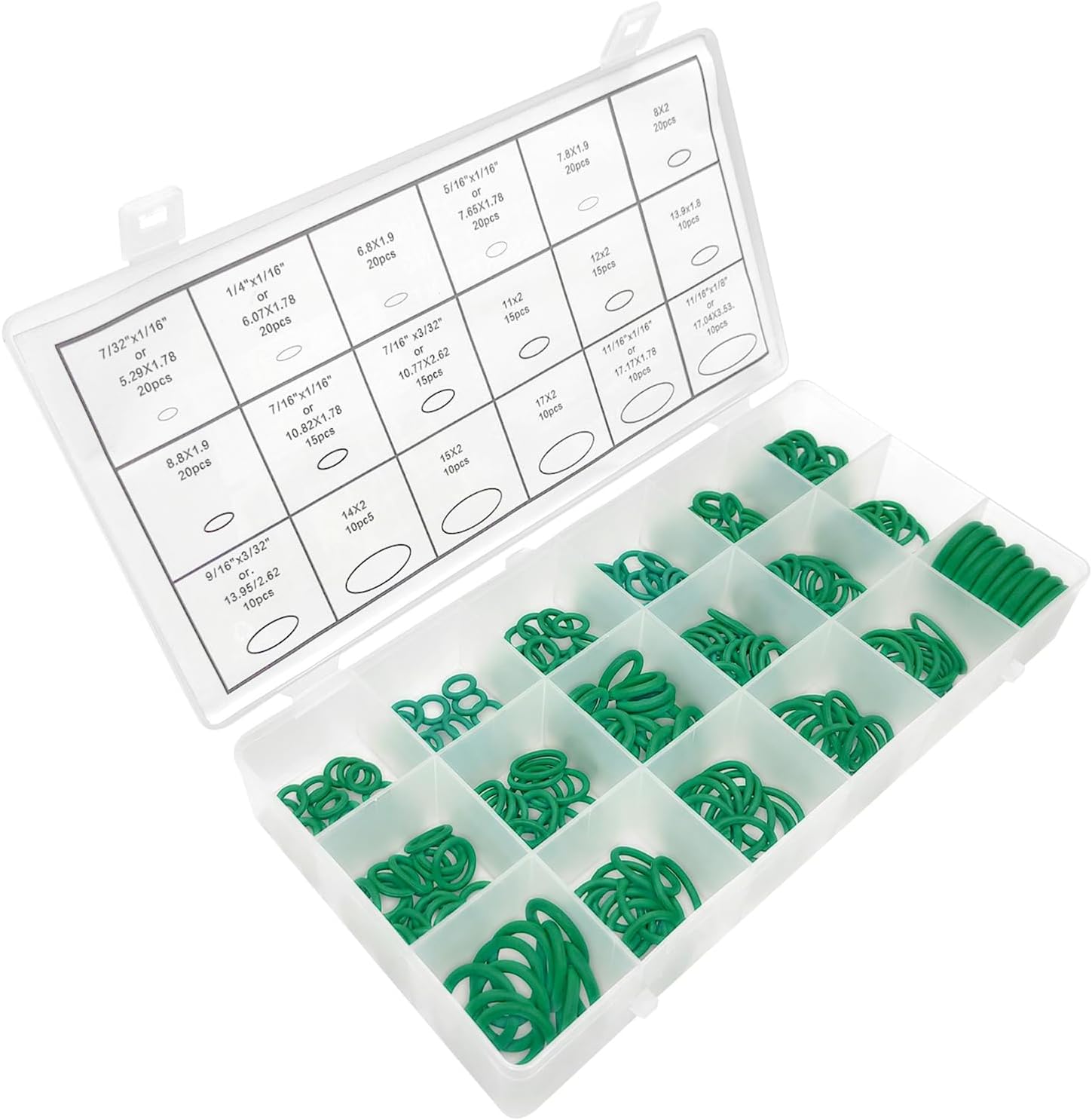 Bestmoy Car Air Conditioning Compressor O Ring Kit, 270 Pcs