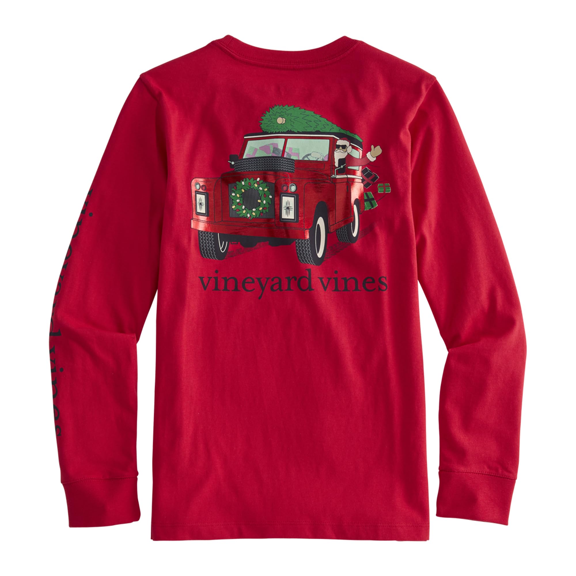 vineyard vines Boys' Santa Expedition Long-Sleeve Tee