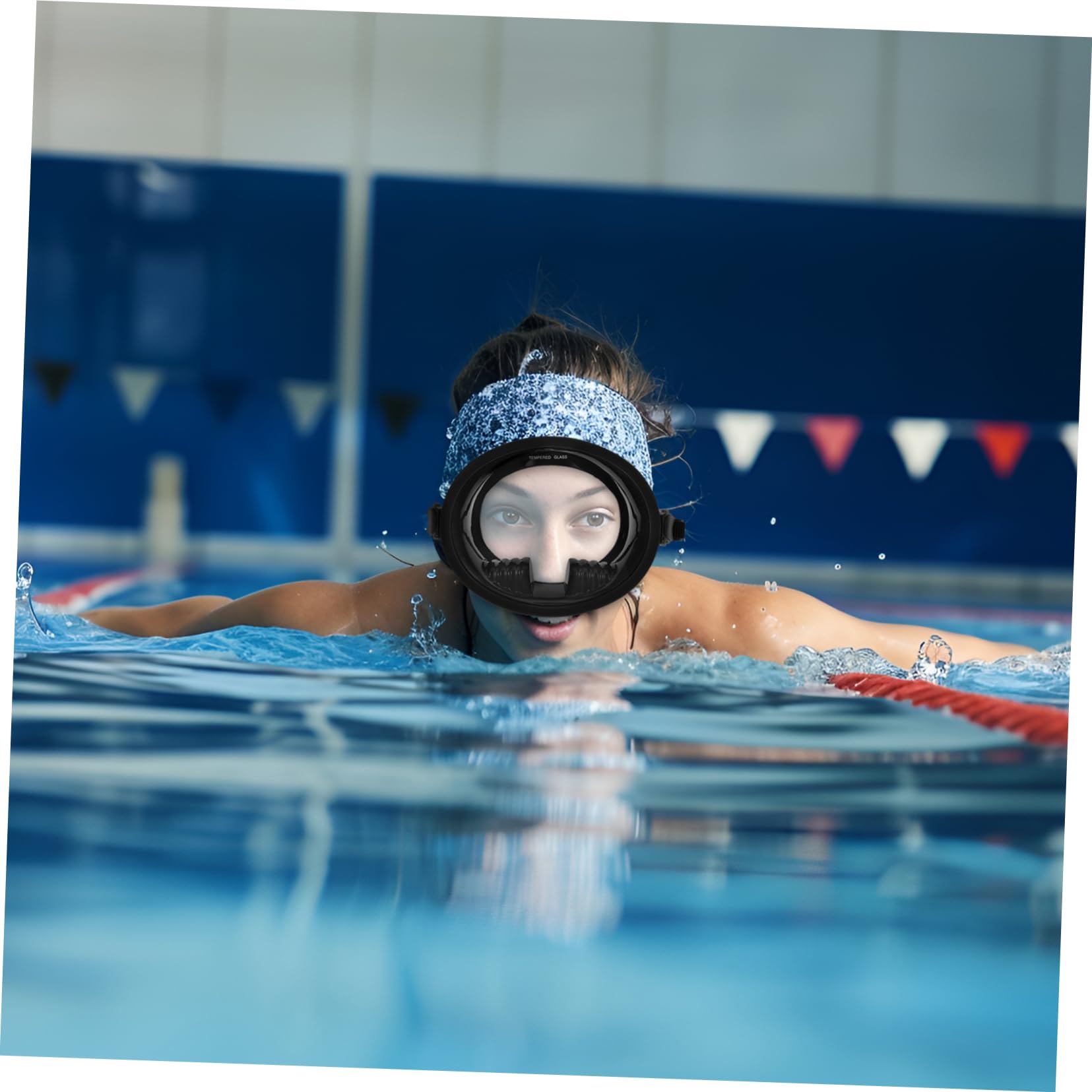 WOONEKY Maschera Subacquea Comfort Elevato Anti-appannamento in Silicone e Vetro Temperato e Visione Panoramica Estesa , per Immersioni e Nuoto Subacqueo
