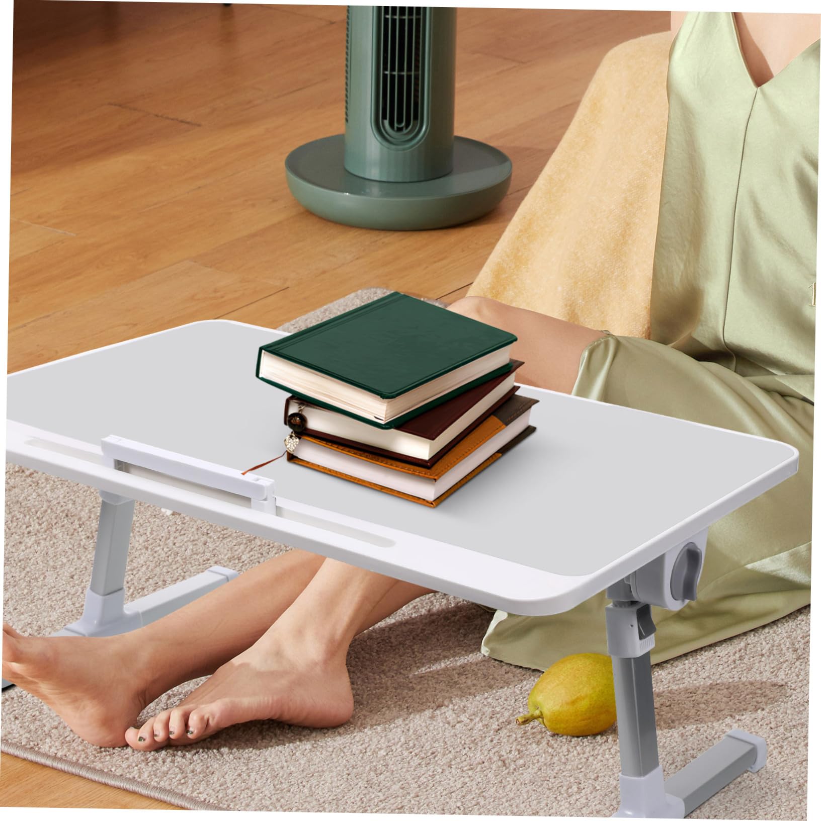 NUOBESTY Adjustable Bed Desk for Laptop Portable Multi-Functional Lap Desk Rounded Edges Sturdy Material Easy Storage for Home Office and Study