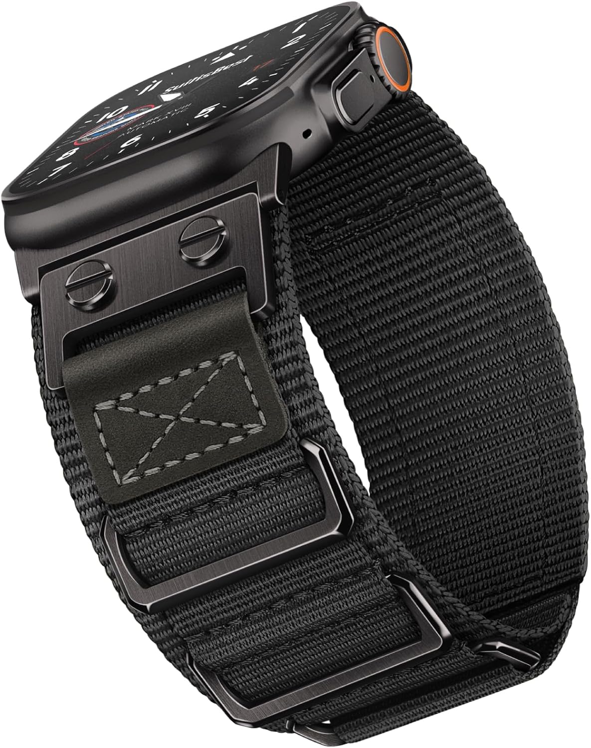 Suitisbest Rugged Bands Compatible for Apple Watch Ultra Band 49mm 46mm 45mm 44mm 42mm, 3 Ring Military Nylon Sport Durable Metal Strap for iWatch Series 11 10 9 8 7 6 5 4 3, SE 3 2 1, Ultra 3 2 1